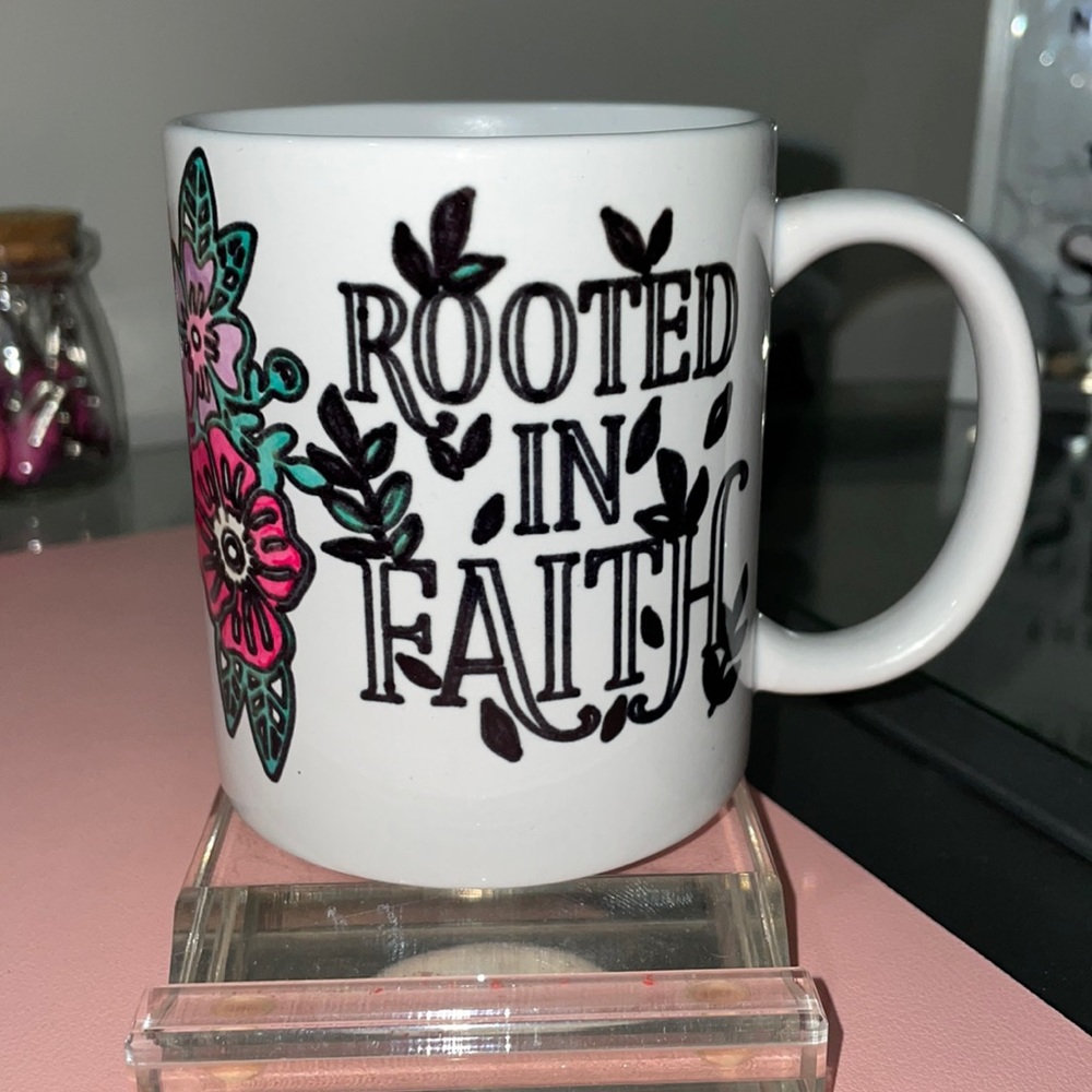Cricut brand handmade rooted in faith 12 oz mug